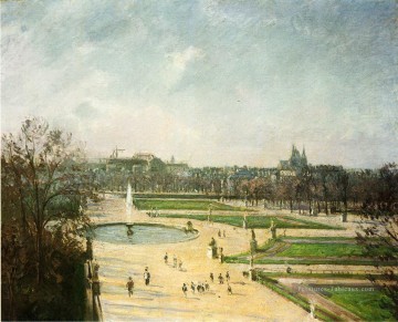  soleil Peintre - les jardins des tuileries après midi soleil 1900 Camille Pissarro